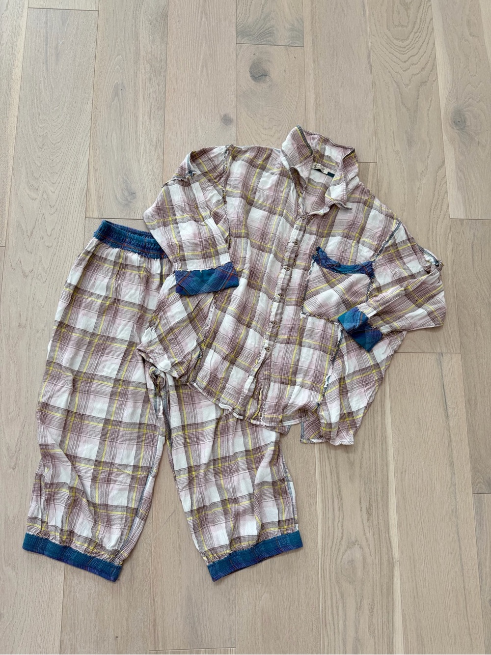 Free People Plaid Pajama Set